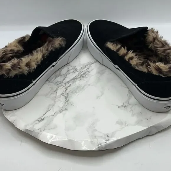 Vans Black and White Slip-On Sneakers - Picture 7 of 9